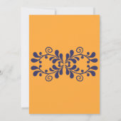 Geel Blauw Mexicaans Fiesta Talavera Vrijgezellenf Kaart (Achterkant)