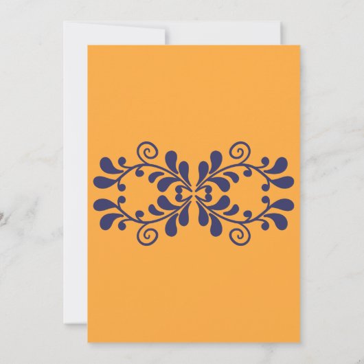 Geel Blauw Mexicaans Fiesta Talavera Vrijgezellenf Kaart (Achterkant)