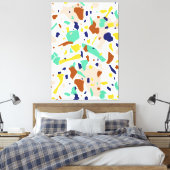  Geel Blauw Modern Abstract Geometrisch Canvas Afdruk (Insitu (Slaapkamer))