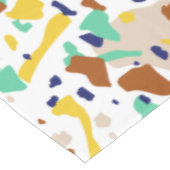 Geel Blauw Modern Abstract Geometrisch Tafelkleed (Gekanteld)