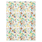 Geel Blauw Modern Abstract Geometrisch Tafelkleed (Voorkant)