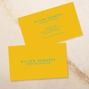 Geel Blauw Modern Minimaal Professioneel Visitekaartje