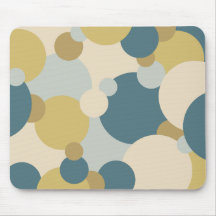 Geel-blauw Moleculen Muismat