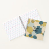 Geel-blauw molecuul receptenboek notitieboek (Binnen)