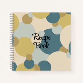 Geel-blauw molecuul receptenboek notitieboek