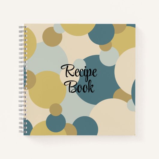 Geel-blauw molecuul receptenboek notitieboek (Voorkant)