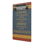 Geel blauw Motivatie Sterkte Persistentie Mini Klembord (Angled2)