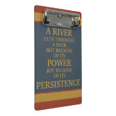 Geel blauw Motivatie Sterkte Persistentie Mini Klembord (Schuin)