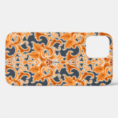 Geel blauw Ornament Naadloze achtergrondpatternab Case-Mate iPhone Case (Achterkant (horizontaal))
