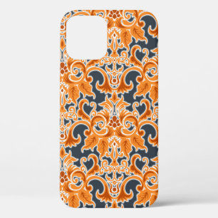 Geel blauw Ornament Naadloze achtergrondpatternab Case-Mate iPhone Case