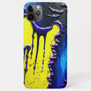 Geel blauw Paars verf met getextureerd duik Case-Mate iPhone Case