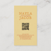 Geel Blauw Patchwork Quilt Rustieke Boerderij Visitekaartje (Achterkant)