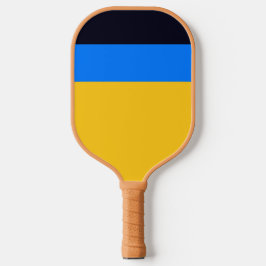 Geel blauw pickleball paddle