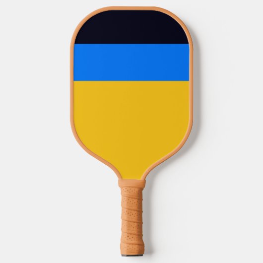 Geel blauw pickleball paddle (Voorkant)