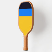 Geel blauw pickleball paddle (Links)