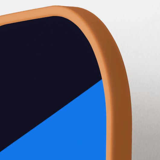 Geel blauw pickleball paddle (Links Detail)