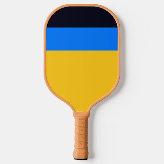 Geel blauw pickleball paddle (Achterkant)