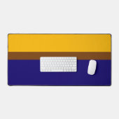 Geel Blauw Plain Kleur Block Design Bureaumat (Keyboard & Muis)