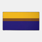Geel Blauw Plain Kleur Block Design Bureaumat (Voorkant)