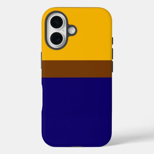Geel Blauw Plain Kleur Block Design Case-Mate iPhone Case (Achterkant)