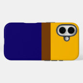 Geel Blauw Plain Kleur Block Design Case-Mate iPhone Case (Achterkant (horizontaal))