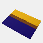 Geel Blauw Plain Kleur Block Design Deurmat (Schuin)