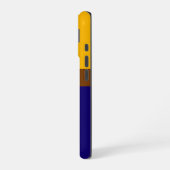 Geel Blauw Plain Kleur Block Design iPhone 16 Hoesje (Linkerkant)
