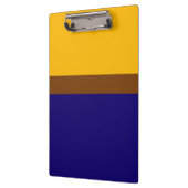 Geel Blauw Plain Kleur Block Design Klembord (Links)