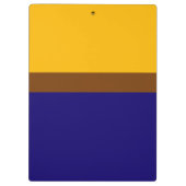 Geel Blauw Plain Kleur Block Design Klembord (Achterkant)