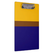 Geel Blauw Plain Kleur Block Design Klembord (Rechts)