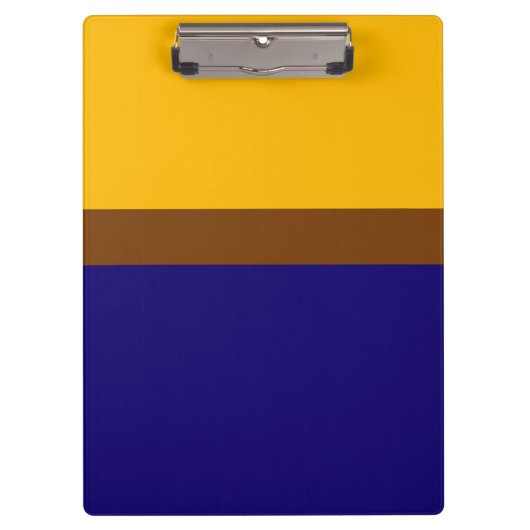 Geel Blauw Plain Kleur Block Design Klembord (Voorkant)