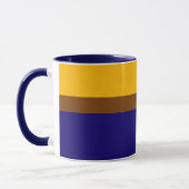 Geel Blauw Plain Kleur Block Design Mok (Links)