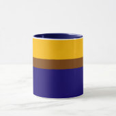 Geel Blauw Plain Kleur Block Design Mok (Midden)