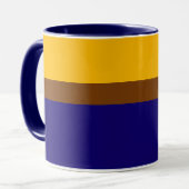 Geel Blauw Plain Kleur Block Design Mok