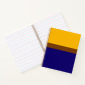 Geel Blauw Plain Kleur Block Design Notitieboek (Binnen)