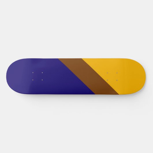 Geel Blauw Plain Kleur Block Design Persoonlijk Skateboard (Horizontaal)