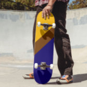 Geel Blauw Plain Kleur Block Design Persoonlijk Skateboard