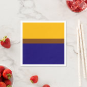 Geel Blauw Plain Kleur Block Design Servet (Insitu)