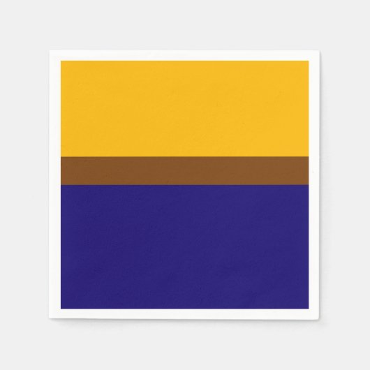 Geel Blauw Plain Kleur Block Design Servet (Voorkant)