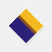 Geel Blauw Plain Kleur Block Design Servet (Hoek)