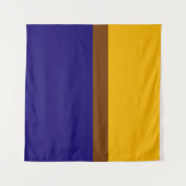 Geel Blauw Plain Kleur Block Design Wandkleed (Voorkant (horizontaal))