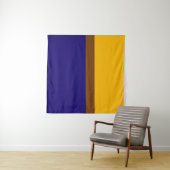 Geel Blauw Plain Kleur Block Design Wandkleed (In Situ (horizontaal))