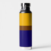 Geel Blauw Plain Kleur Block Design Waterfles (Rechts)