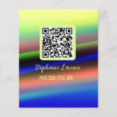Geel blauw Q R code voeg naam beroep titel ima toe (Achterkant)