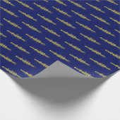 Geel Blauw Roeien Roeiers Crew Team Watersport Cadeaupapier (Hoek)