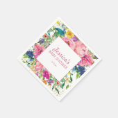 Geel blauw Roze Baby shower Glitter White Servet (Hoek)