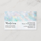 *~* Geel Blauw Roze Pastel Mindfulness Meditation Visitekaartje (Achterkant)