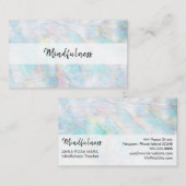 *~* Geel Blauw Roze Pastel Mindfulness Meditation Visitekaartje (Voorkant / Achterkant)