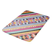 Geel Blauw Roze Patroon mix Badmat (Gekanteld)