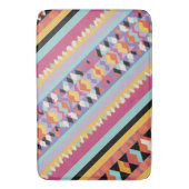 Geel Blauw Roze Patroon mix Badmat (Voorkant Verticaal)